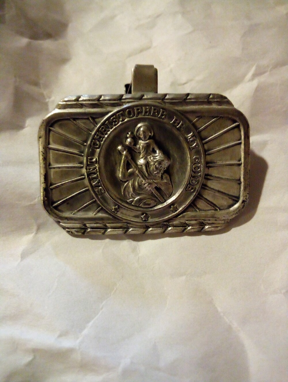 Vintage St. Christopher Visor Clip